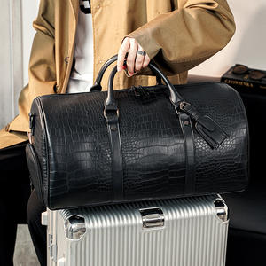 DAYGOS Logo personnalisé <span class=keywords><strong>noir</strong></span> Crocodile Pu <span class=keywords><strong>cuir</strong></span> voyage étanche affaires week-end <span class=keywords><strong>sac</strong></span> sacs sacs <span class=keywords><strong>de</strong></span> voyage hommes - Product Image 4
