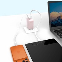 Chargeur GaN 45W PD3.1 2 ports Type-C Câble rétractable magnétique 70CM OTP Prise US/EU/UK CE/FCC/UKCA Écologique Ordinateur portable Tablette