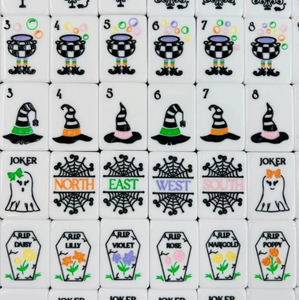 American <b>Mahjong</b> <b>Set</b> Black & White Acrylic 166 Tiles Custom Logo Single Layer Christmas Holiday Gift Wholesale - Product Image 4