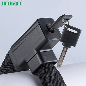 JINJIAN Serrure de vélo <span class=keywords><strong>antivol</strong></span> robuste de haute sécurité Serrure de <span class=keywords><strong>chaîne</strong></span> de bicyclette Serrures de gymnastique <span class=keywords><strong>Chaîne</strong></span> pour moto - Product Image 1