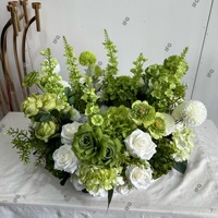 Fleur de table décorative pour salle de mariage, plante verte artificielle, fleur de chandelier de 60 cm