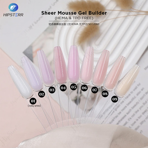 TPO Free Hema Free Sheer Mousse Gel <b>Builder</b> Long Lasting Pink Jelly Mousse Nail Gel Soak off Nail Extension Hard Gel Wholesale - Product Image 3