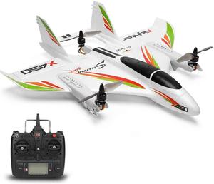 Avión RC <span class=keywords><strong>WLToys</strong></span> XK <span class=keywords><strong>X450</strong></span>, Aeronave 2.4G 6CH de Ala Fija, Planeador RC con 3 Modos de Vuelo, Despegue y Aterrizaje Vertical, Helicóptero sin Escobillas - Product Image 1