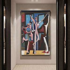 Peinture à l'huile sur toile faite à la main Mintura MT163273, peinture abstraite, femme, <span class=keywords><strong>Guernica</strong></span>, art linéaire, pour la décoration murale de chambre d'hôtel - Product Image 4