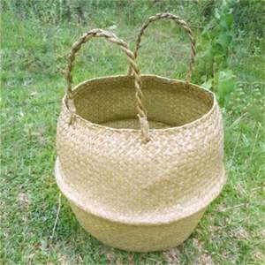 工場直売麦わらバスケットタイラタンシーグラス織りバターキッズボックスハンパーコットンロープガールズ - Product Image 5