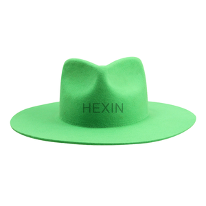Chapeau en feutre quatre saisons de haute qualité à large bord, effet délavé, logo personnalisé, couleur personnalisée, unisexe, 100 % polyester respirant - Product Image 2