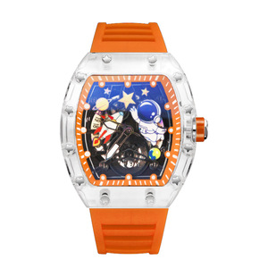 Orologio Automatico Sportivo da <span class=keywords><strong>Uomo</strong></span>, Impermeabile, con Quadrante Scheletrato, Stile Cosmonauta, Cassa Quadrata - Product Image 2