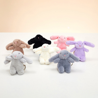 Porte-clés lapin coloré de 10 cm, cadeau de Pâques, cadeau d'anniversaire, pendentif pour sac d'école, jouet en peluche doux