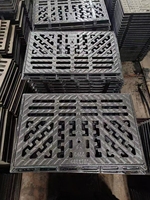 Couvercle de canal de drainage des eaux pluviales en fonte ductile (noir, durable) 800*800mm, classe de charge A15/B125