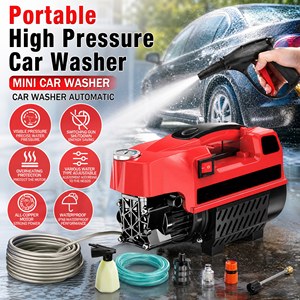 Nettoyeur haute pression électrique portable, léger, mini, 110 V/220 V, pour voiture, usage domestique - Product Image 1