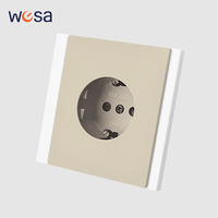 Enchufe de Pared WESA 16A, 1 Tomacorriente, Estándar Europeo Schuko, Diseño Moderno y Lujoso