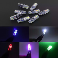 Luz Estroboscópica LED RGB T10 W5W 3030 SMD 8 LED, Iluminación Interior para Auto, Bombilla de Lectura, Luz de Posición, Lámpara para Matrícula