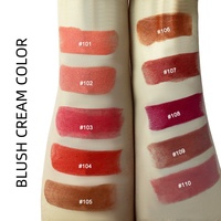 Palette de fard à joues crémeux vegan de haute qualité, 10 couleurs, étiquette privée, imperméable, pour les lèvres, les joues et les yeux, maquillage crémeux