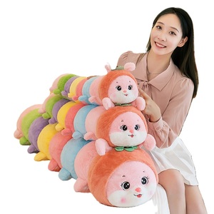 Almohadas <span class=keywords><strong>de</strong></span> gusanos coloridos con forma <span class=keywords><strong>de</strong></span> manzanas, muñecos <span class=keywords><strong>de</strong></span> insectos, compañeros <span class=keywords><strong>de</strong></span> sueño, animales <span class=keywords><strong>de</strong></span> peluche bordados, regalo para aliviar el estrés - Product Image 3