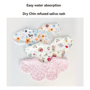 ผ้ากันเปื้อนเด็กทารกแบบใหม่ ผ้าฝ้าย 100% ลายดอกไม้เจ้าหญิง ซักได้ สีตามสั่ง ปิดด้วยกระดุม สำหรับเด็กทารกและเด็กวัยหัดเดิน - Product Image 3