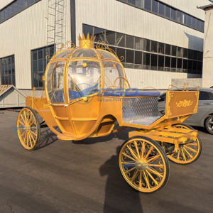 Princess Exclusive Royal Carriage Pumpkin Carriage Sightseeing Carriage Horse <b>Carts</b> for <b>Festival</b> Celebrations and Amusement Park - Product Image 3