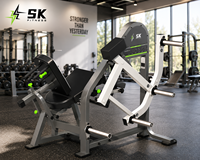 Machine de musculation professionnelle SK à double fonction (extension et flexion des jambes), à charge par plaques, pour quadriceps et ischio-jambiers, certifiée CE