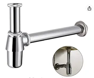 廉价黄铜圆瓶捕集器P型捕集器管道更换浴室水槽排水套件1-1/4浴室水槽柔性水槽排水