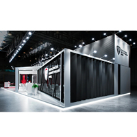 Conception de stand en bois sur mesure avec comptoir d'accueil, spécial pour les salons professionnels locaux aux États-Unis et en Europe, service de personnalisation professionnel