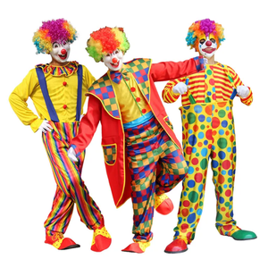 <span class=keywords><strong>Disfraz</strong></span> de <span class=keywords><strong>payaso</strong></span> de Halloween al mejor precio, conjunto de vestido divertido de Joker para adultos para regalo de Carnaval de Navidad, incluye componentes de traje - Product Image 4