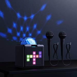 Venta al por mayor de calidad intermitente LED Party Karaoke altavoz inalámbrico con micrófono con cable - Product Image 6