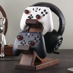 Gỗ điều khiển tai nghe móc áo rắn Walnut điều khiển chủ Tai nghe đứng tương thích với <span class=keywords><strong>Xbox</strong></span> một chuyển đổi thiết kế phổ quát - Product Image 6