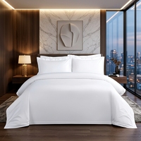 Ensemble de literie d'hôtel de luxe sur mesure, taille lit king queen, 5 étoiles, 100% coton blanc, draps de lit d'hôtel