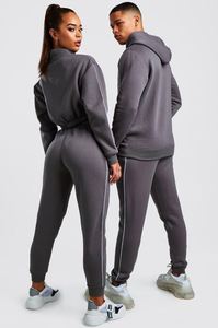 New Custom OEM Cotton Polyester Fleece <strong>Couple</strong> <strong>Tracksuit</strong> Striped <strong>Matching</strong> Sweatsuit <strong>Tracksuit</strong> <strong>for</strong> Women - Product Image 3