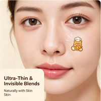 Patchs Hydrocolloïdes Anti-Acné Imprimés Oursons Mignons et Gâteaux pour Boutons et Imperfections, Autocollants pour le Visage et la Peau, 20 Unités