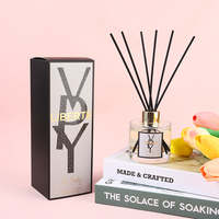 Diffuseur d'ambiance floral Via Pinky 100ml, parfum lavande naturelle et fleur d'oranger, ensemble de diffuseurs à bâtonnets parfumés
