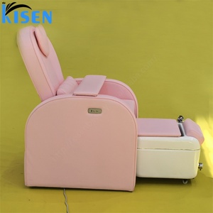 KISEN Luxury Modern Pink Pedicure Chair with Massage & Electric Foot Bath Adjustable Spa Salon Furniture for Spa - Product Image 5