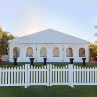 Tenda Pesta Pernikahan Aluminium Besar Bersertifikat TUV 20*25 26*30 dengan Kain PVC, Laris Terjual