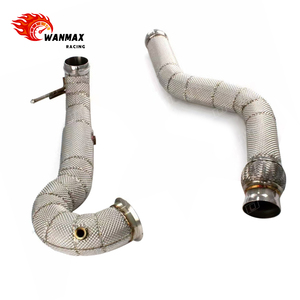 Tuyau d'échappement en acier inoxydable pour Mercedes Benz A45 AMG 2.0L 4MATIC avec bouclier thermique - Product Image 3