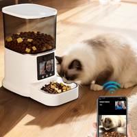 Distributeur automatique de nourriture pour animaux de compagnie intelligent avec caméra HD, contrôle à distance par application WiFi, distributeur de nourriture visuel programmé pour chats et chiens