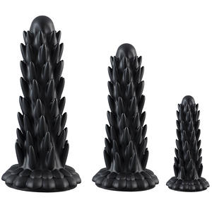 Múltiplas cores luminosa Silicone Spike Butt Plug - Product Image 3