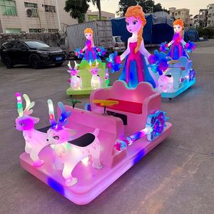 Outdoor Indoor Backyard Kid Ride Electric Battery Operate Luminous Light Amusement Four Seats Bumper Car for Sale - Product Image 1