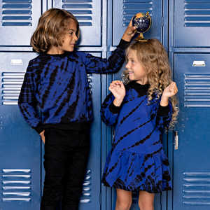 <span class=keywords><strong>Robe</strong></span> en coton tie-dye de marque privée pour filles garçons <span class=keywords><strong>sweat</strong></span>-shirt hiver tenues assorties broderie grand frère petite soeur - Product Image 1