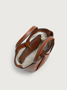 Sac fourre-tout pliable <span class=keywords><strong>g</strong></span>éométrique <span class=keywords><strong>ZA</strong></span> pour femme en cuir PU, mini sac seau avec bandoulière amovible pour les trajets quotidiens et le shopping - Product Image 5