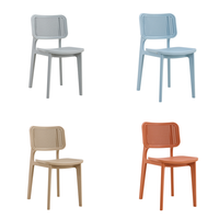 Chaise en polypropylène durable empilable avec dossier perforé, chaise de salle à manger en plastique, chaise d'extérieur en PP