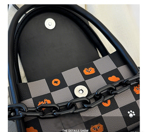 Nuevo Bolso de Hombro Horizontal de PU a Cuadros de Alta Gama para Mujer, Estilo Moderno - Product Image 4