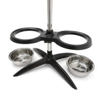 Support de gamelle surélevé moderne et durable pour chien, 2 en 1, en acier inoxydable, hauteur réglable, étanche et écologique