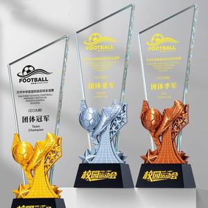 2025スポーツシリーズカスタマイズクリスタルトロフィーゴールドシルバー銅色チャンピオンメダルサッカー陸上競技大会 - Product Image 1