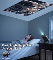 Projecteur portable Android 14 Full HD natif 1920*1080P à vente chaude, mise au point automatique, correction trapézoïdale, prise en charge 8K, WiFi 6 sans fil