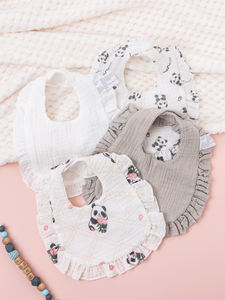 مريلة أطفال من الموسلين على شكل بندانا للأولاد والبنات، مريلة ناعمة وماصة من القطن للتسنين واللعاب مع شهادة CPC - Product Image 3