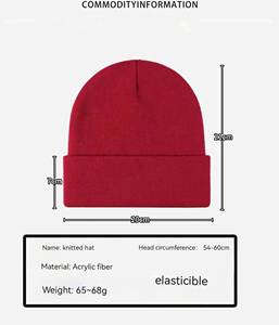 Gorro de Punto Personalizado al por Mayor, de Fibra Acrílica, Cálido, Resistente al Viento, para Adultos, con Logotipo Bordado, Multicolor - Product Image 3