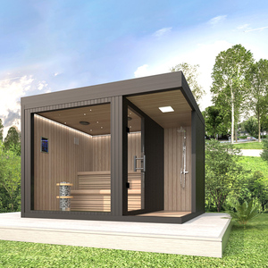 Phòng xông hơi khô ngoài trời 4 người-sưởi hồng ngoại toàn phổ, lý tưởng để thư giãn ngoài trời & chăm sóc sức khỏe với tùy chọn vòi hoa sen - Product Image 1