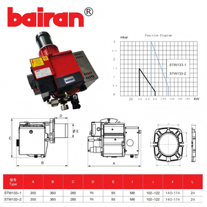 Brûleur à huile usagée BAIRAN STW133-2, pièces de rechange pour chaudière, système de chauffage, vente en gros, prix compétitif, avec pompe à huile - Product Image 1