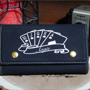 Étui de poker en cuir PU transfrontalier, sac de rangement pour jeux de table poker et dés, sac de rangement pour accessoires de jeu, sac de poker portable - Product Image 3