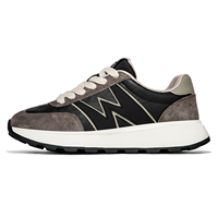 Chaussures décontractées pour hommes en daim rétro, logo personnalisé OEM ODM, semelle épaisse tendance, respirantes, chaussures de marche
