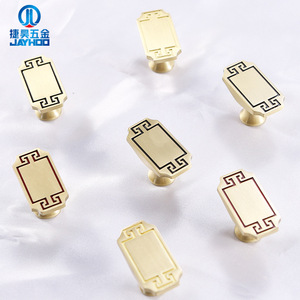 Jiehao Chinese Style Solid Brass Cabinet <b>Knobs</b> Rectangle Durable For Bedroom <b>Furniture</b> <b>Handles</b> - Product Image 4
